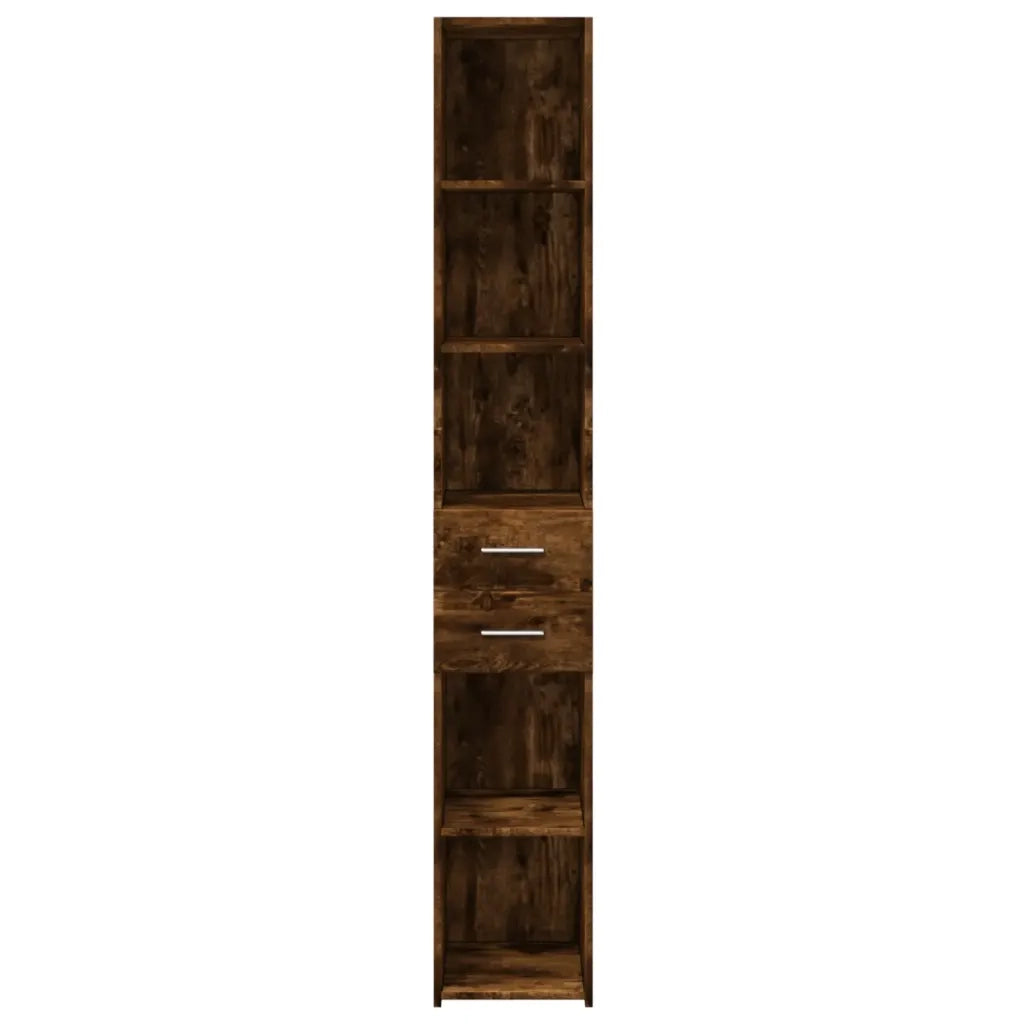 Credenza Rovere Fumo 30x42,5x185 cm in Legno Multistrato 846240
