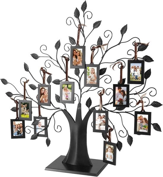 Famiglia genealogica per foto di famiglia - foto moderna - albero con cornice per foto - decorazione per la casa - albero genealogico per la storia familiare