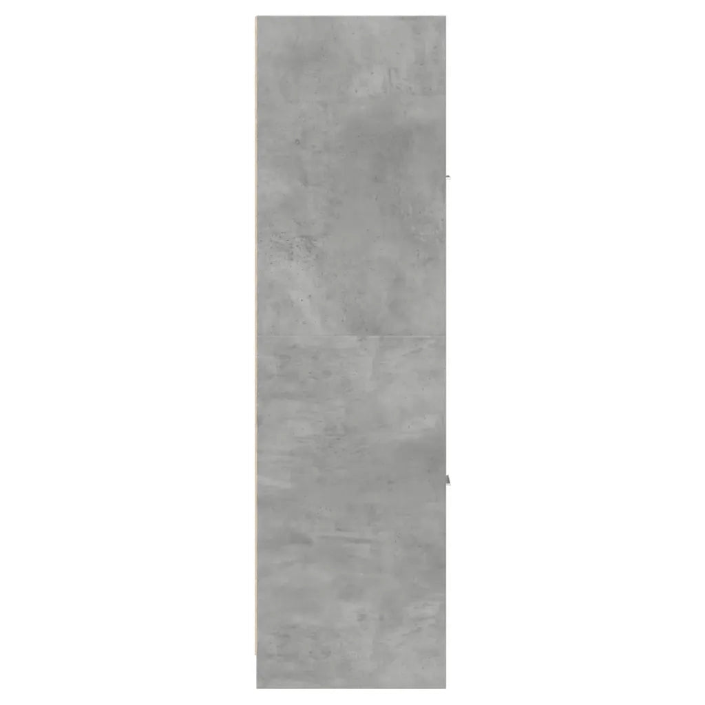 vidaXL Armadietto da Farmacia Grigio Cemento 30x41x144,5 cm Truciolato