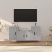 Set Mobili Porta TV 3 pz Grigio Sonoma in Legno Multistrato 3188388