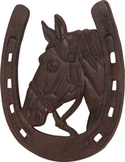 Biscottini Ferro di cavallo in ghisa con finitura ruggine anticata Made in Italy