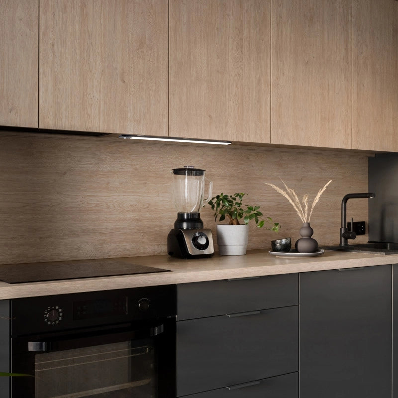 Lampada LED ricaricabile con USB Kaus Black con sensore di movimento, L600mm, Tecnoplastica e Alluminio, Verniciato nero