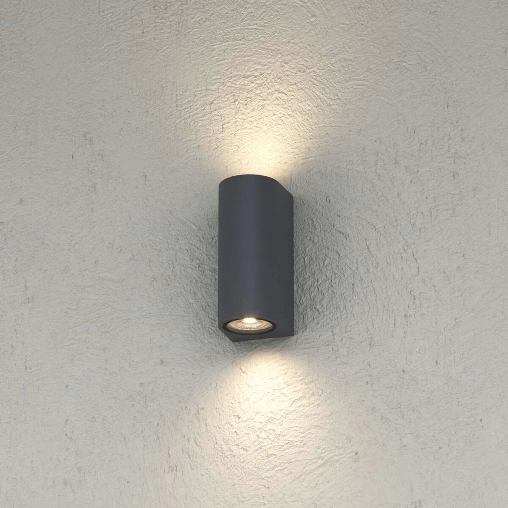 LIONE APPLIQUE BIEMISSIONE 2 LUCI GRIGIO ANTRACITE IP65 IK04 ATTACCO GU10