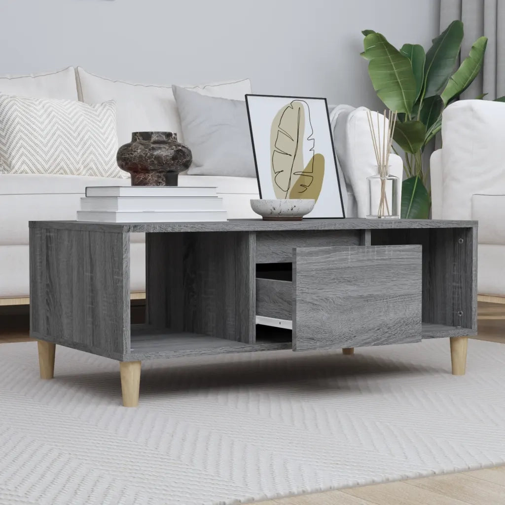 Tavolino salotto | Tavolino da caff¨¨ | Tavolino da Soggiorno Grigio Sonoma 90x50x36,5 cm Legno Multistrato