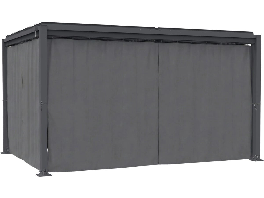 Tenda "Howard" + zanzariera per pergola bioclimatica - 3 x 4 m - Grigio