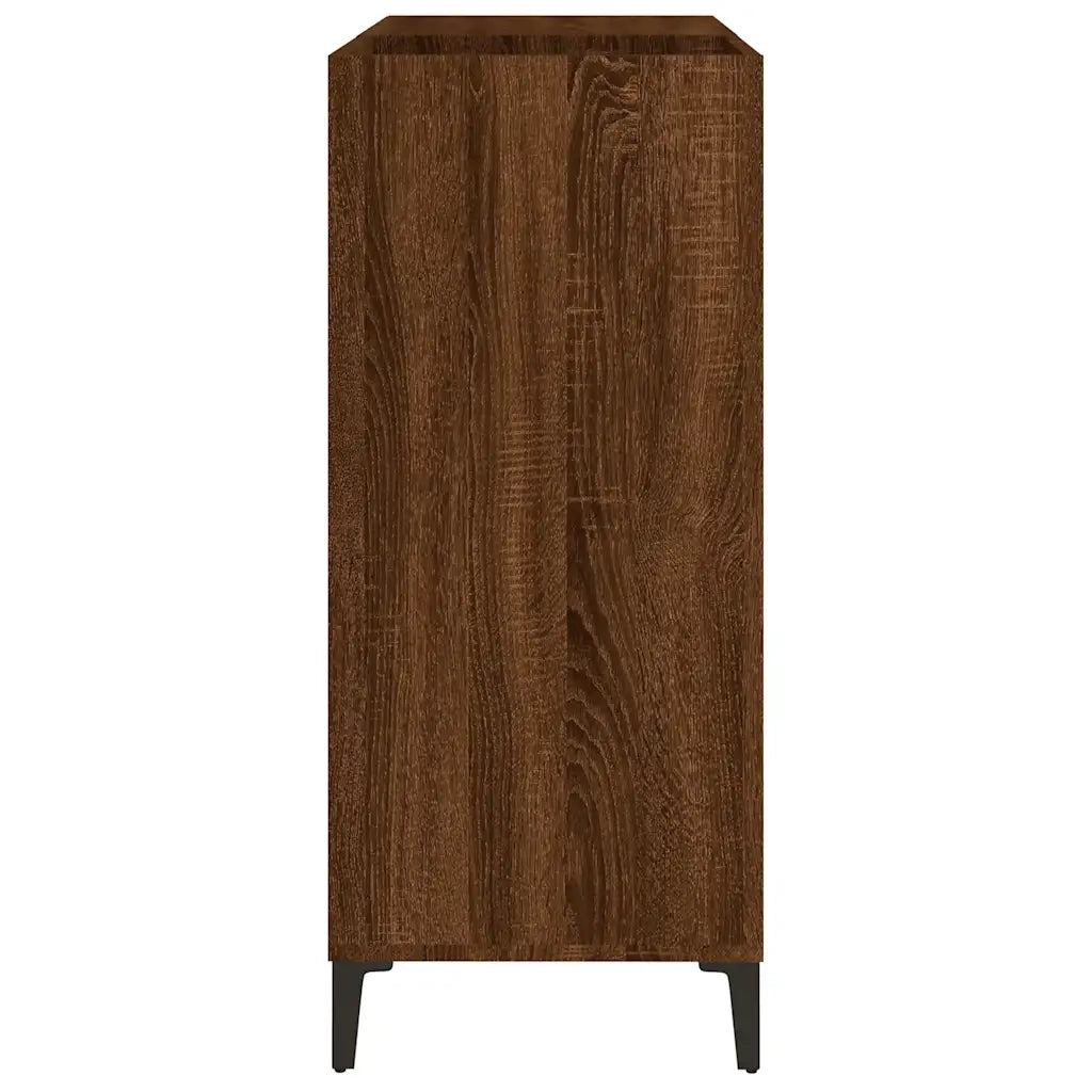 Mobile Porta Dischi Rovere Marrone 84,5x38x89 Legno Multistrato 832004