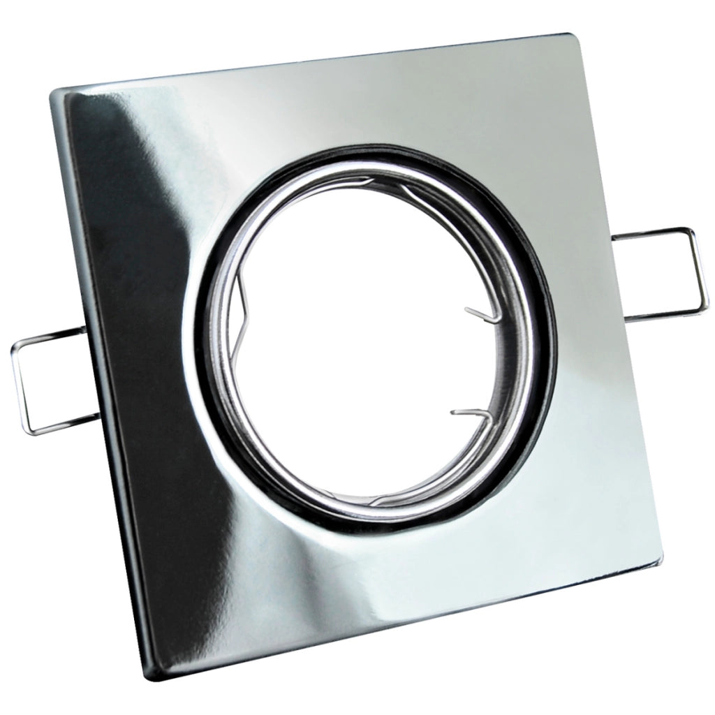 Faretti incasso quadrati cromo 3pz GU10 Polux OLIN