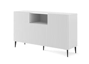 MOBILE IN MDF RIVESTITO IN PB RAVENNA 150 2D1DM BIANCO OPACO GAMBE IN METALLO NERO