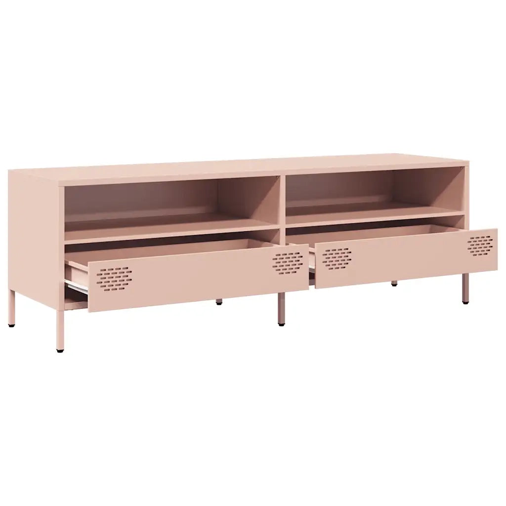 vidaXL Mobile TV Rosa 135x39x43,5 cm in Acciaio Laminato a Freddo