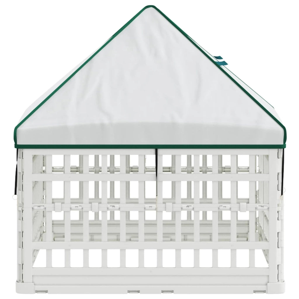 Pannello per cani a 4 sezioni con tetto Bianco 88 x 58 cm 42027220