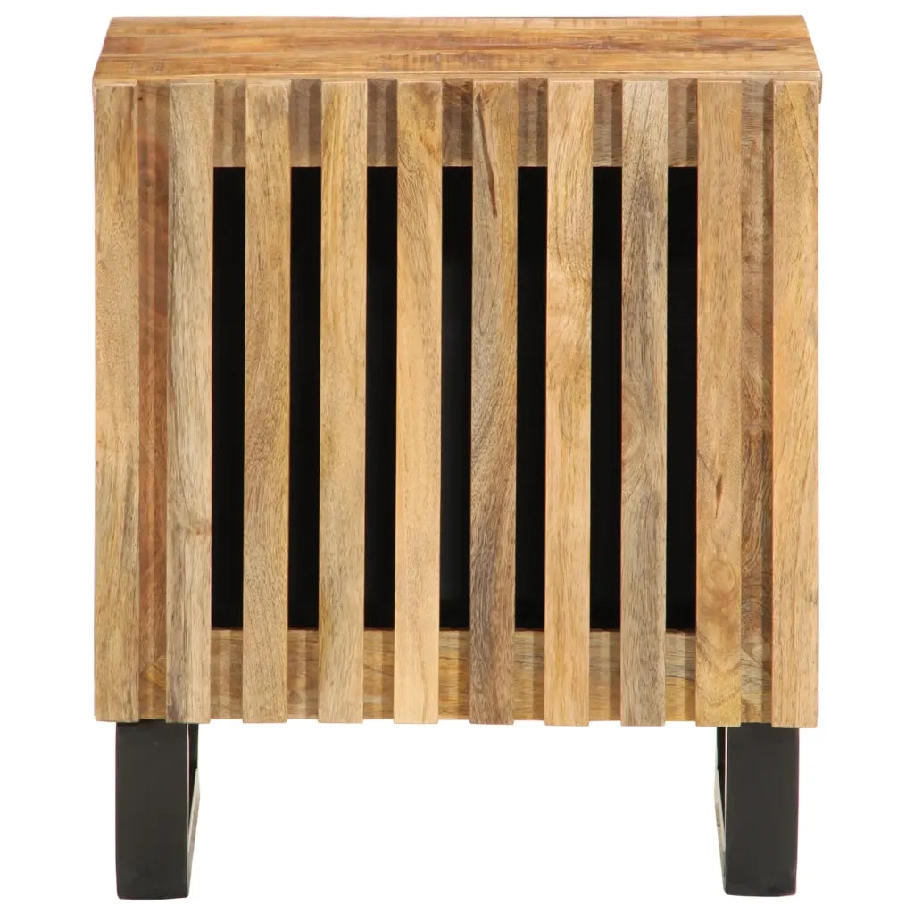 Comodino | Armadio da Notte | Mobiletto da notte 40x34x46 cm in Legno Massello di Mango