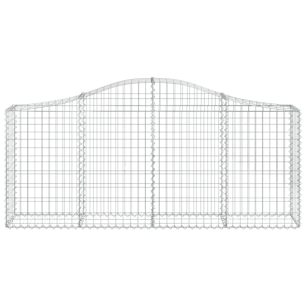 Cesti Gabbioni ad Arco 15 pz 200x30x80/100 cm Ferro Zincato 3145422