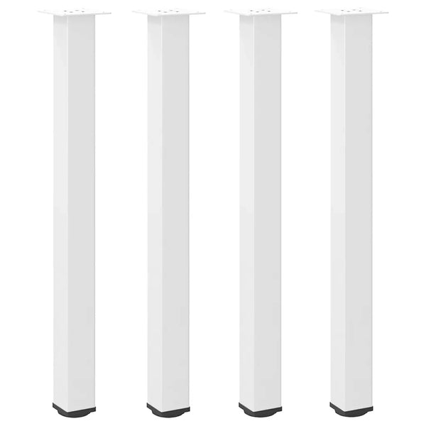 vidaXL Gambe per tavolo da bar 4 pz bianche 100-102 cm in acciaio