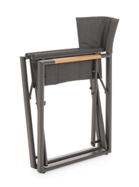 Set 2 Sedie Pieghevoli da Regista 51x54x86 cm in Alluminio Lagun Antracite