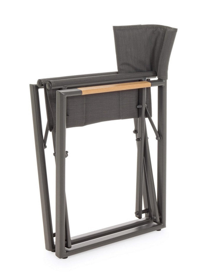 Set 2 Sedie Pieghevoli da Regista 51x54x86 cm in Alluminio Lagun Antracite