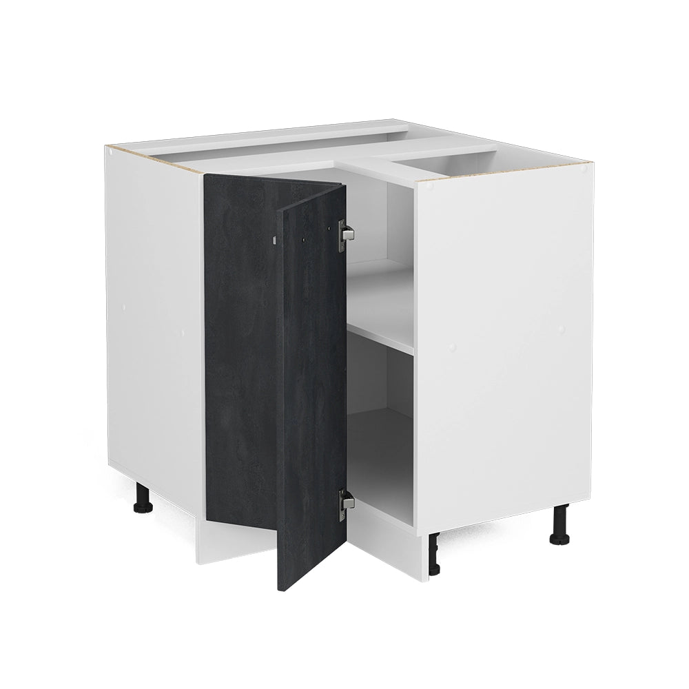 Mobile ad angolo cucina R-Line Calce nera/Bianco 75.6 cm senza piano di lavoro Vicco