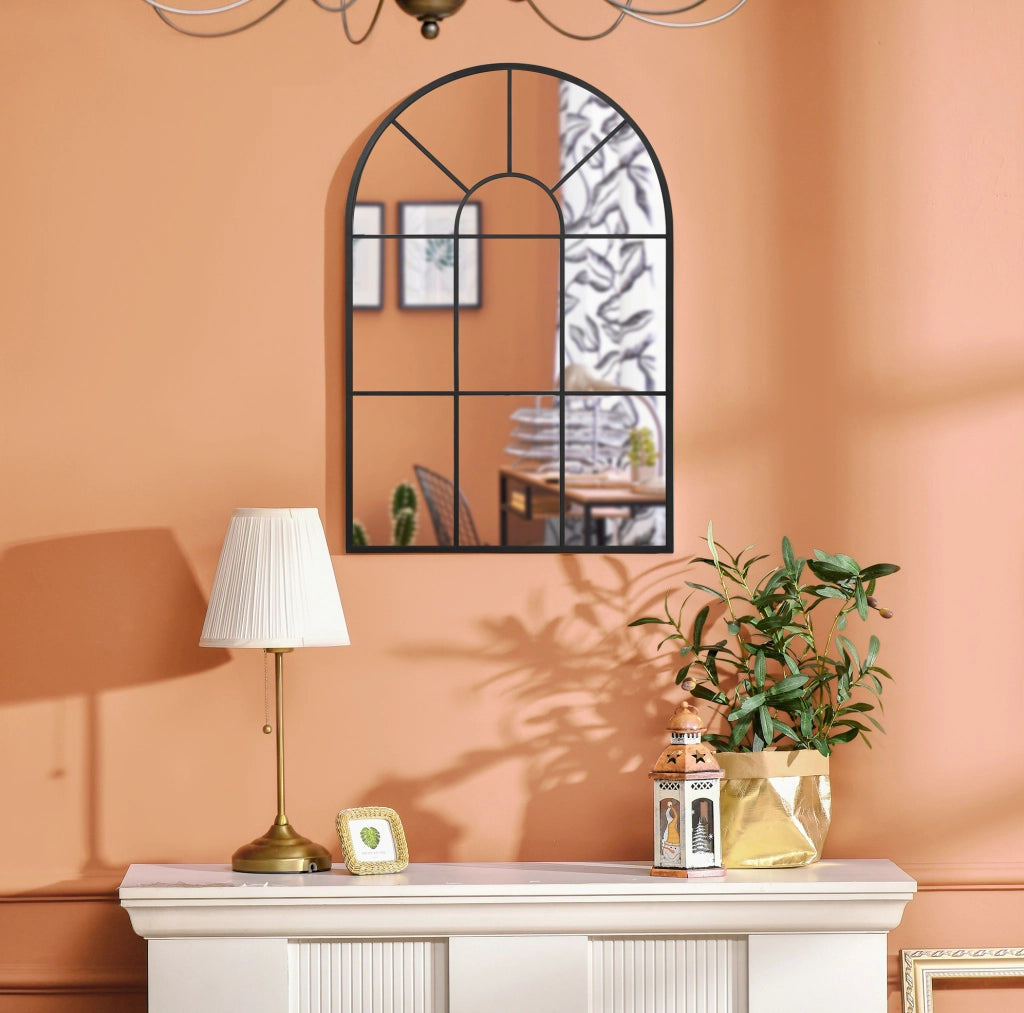 Specchio da parete moderno con cornice in metallo