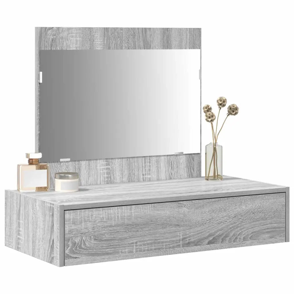 Toeletta | Tavolo da Trucco Grigio 83 x 40 x 70 cm Legno multistrato