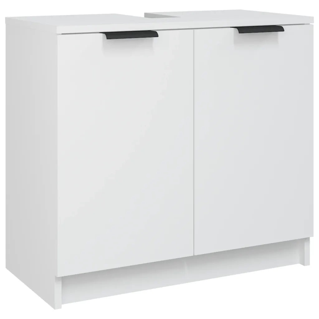 Set di Mobili da Bagno 4 pz Bianco in Legno Multistrato 3115884