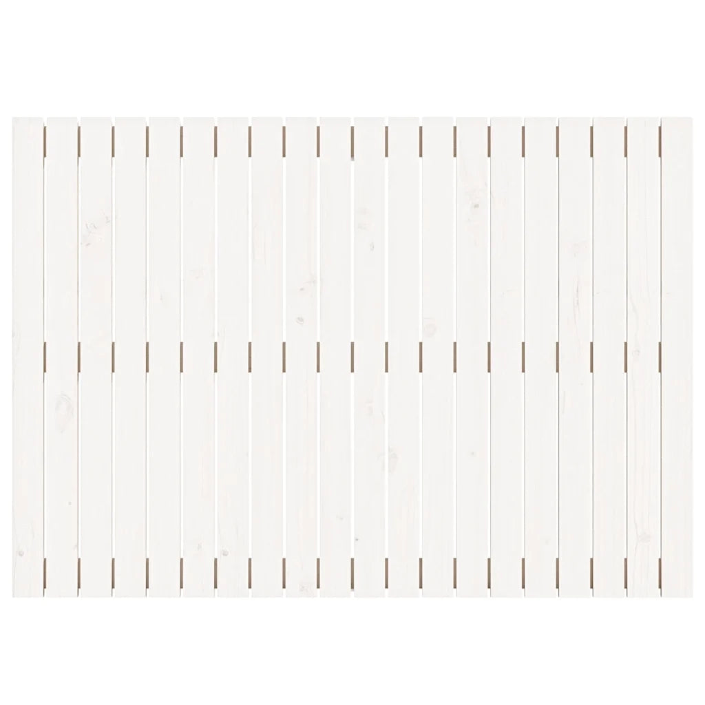 Testiera da Parete Bianca 127,5x3x90 cm Legno Massello di Pino 824889