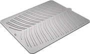 Mat di servizio in gomma antiscivolo e resistente al calore - grigio - 41 x 36 cm