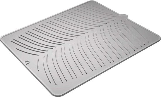 Mat di servizio in gomma antiscivolo e resistente al calore - grigio - 41 x 36 cm