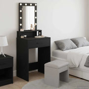 Tavolo da Trucco Nero 50 x 41 x 140 cm Legno multistrato 865155
