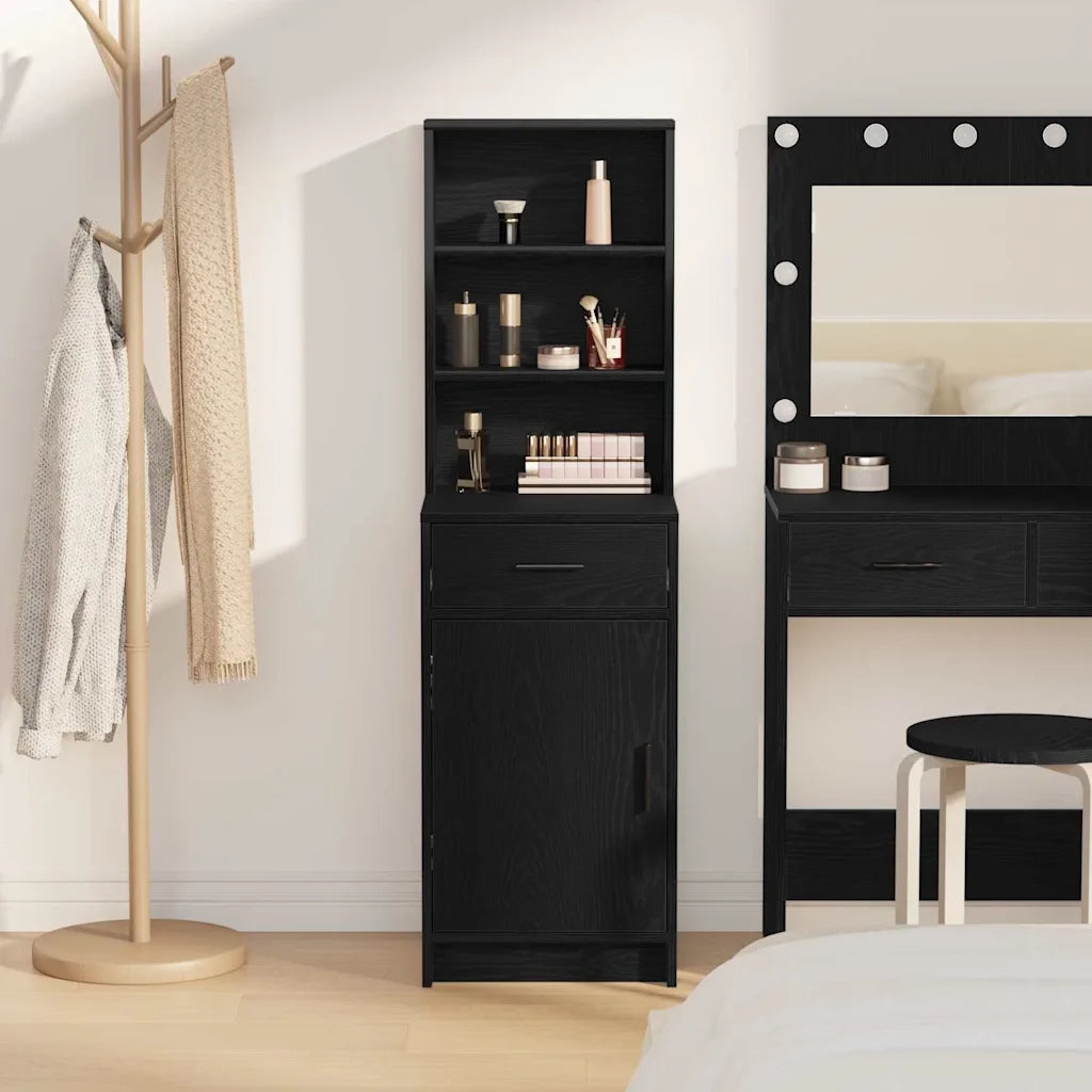 Credenza Rovere Nero 40 x 40,5 x 135 cm Legno multistrato 865074