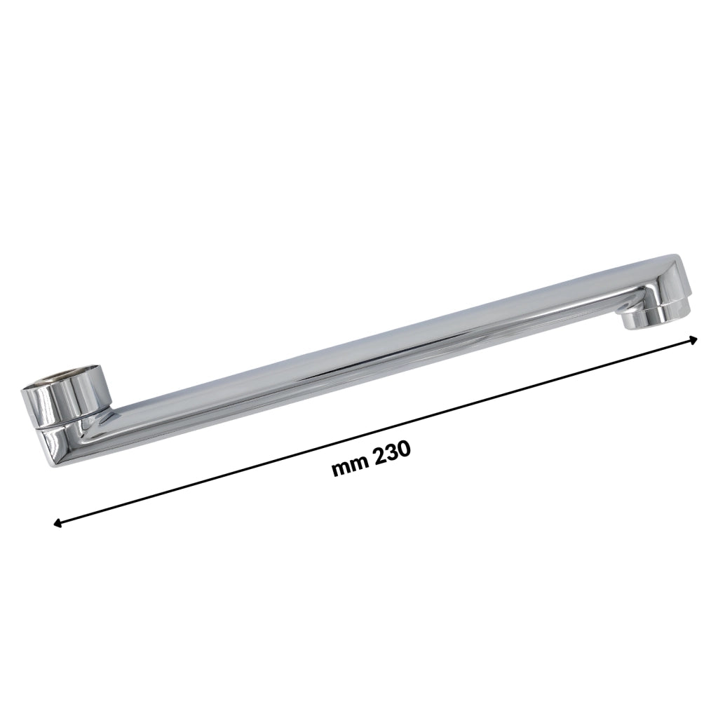 Canna dritta in ottone cromato per miscelatore a muro modello milano *** confezione 1