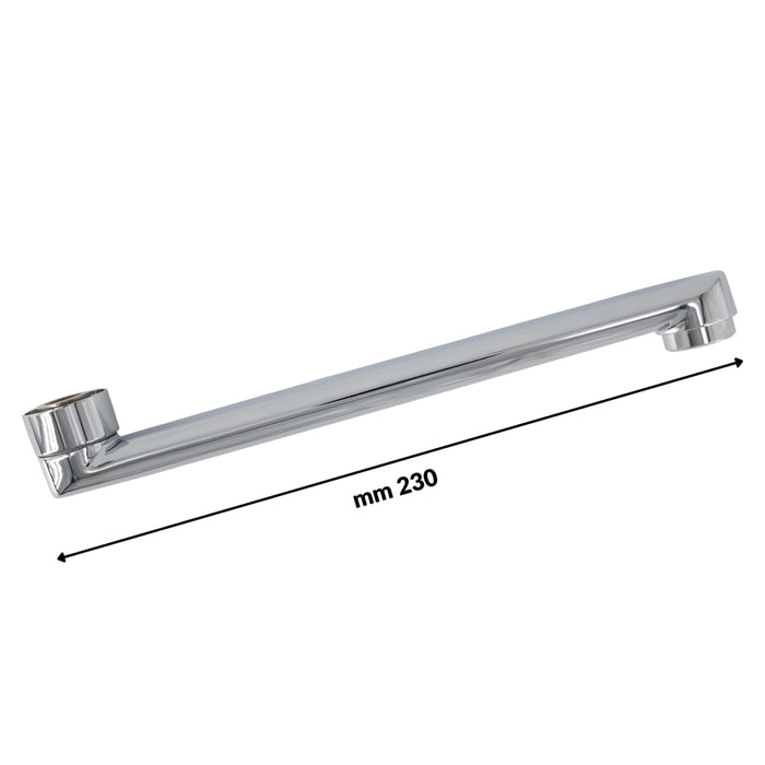 Canna dritta in ottone cromato per miscelatore a muro modello milano *** confezione 1