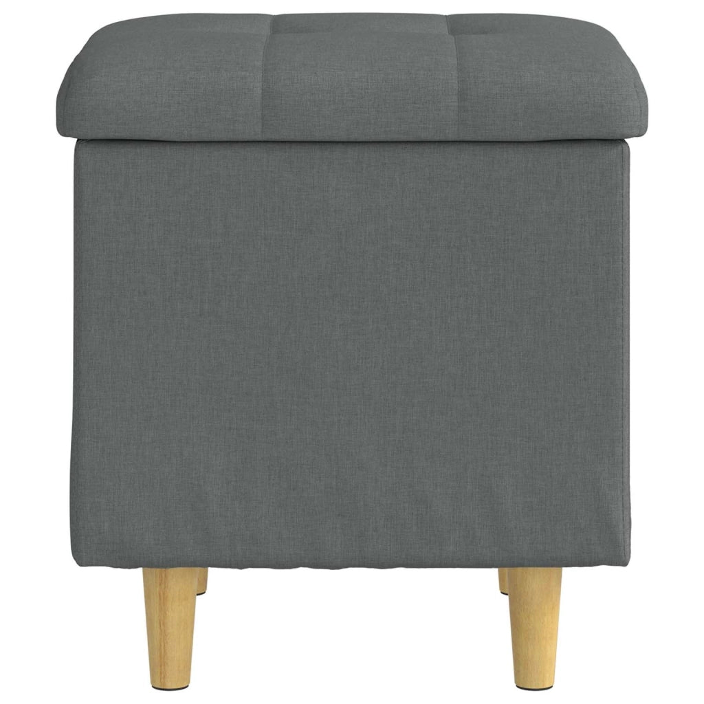 Pouf contenitore Grigio scuro 40 x 40 x 45 cm Tessuto