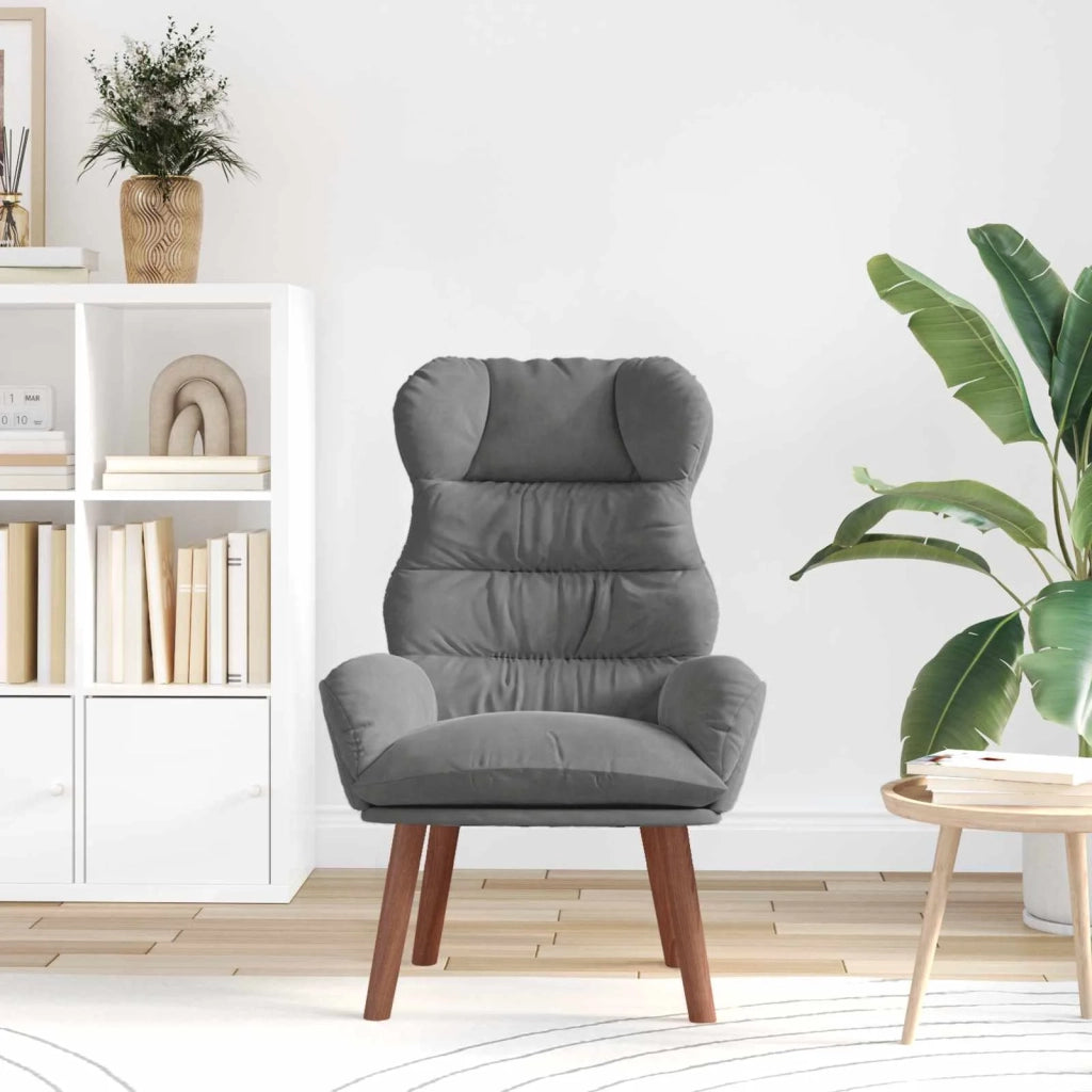 poltrona Grigio scuro 69 x 74 x 93 cm Velluto 42001888