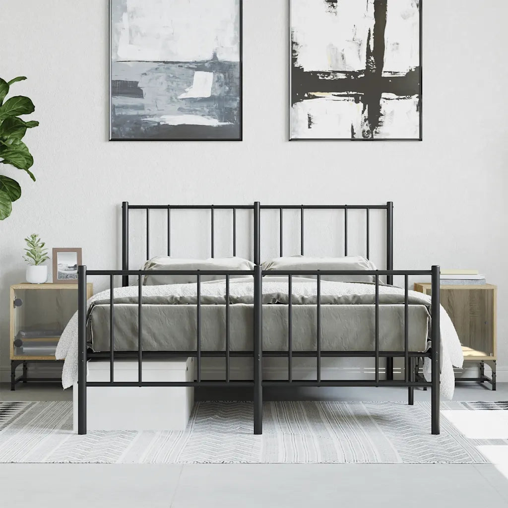 Set di 2 Comodini | Armadio da Notte | Mobiletto da notte con Ante in Vetro Rovere Sonoma 35x37x50 cm