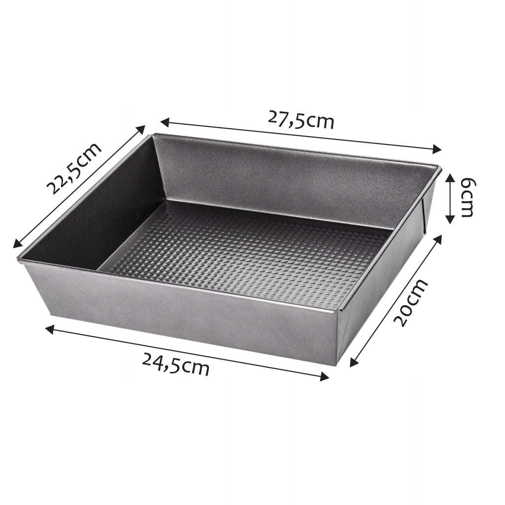 Set di 2 teglie rettangolari antiaderenti per torte KADAX