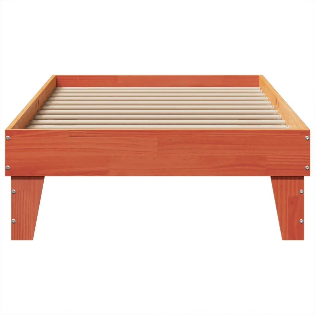 Letto senza Materasso Marrone Cera 75x190 cm in Legno di Pino