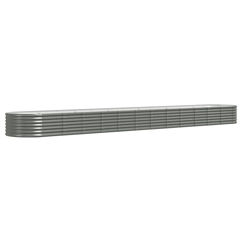 Letto Giardino Acciaio Zincato 512x80x36 cm Grigio 318939