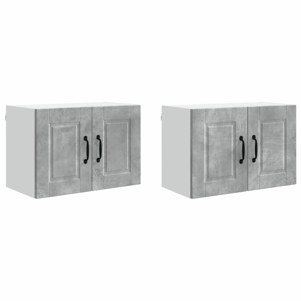 Armadietto a muro PORTO 2 pcs Grigio cemento 60 x 31 x 40 cm