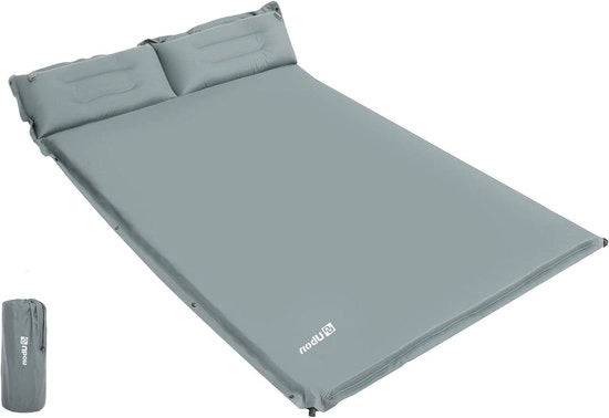 Matrimoniale 2-persoons Campingmatras autoinflante con cuscini fissi 190x130cm per viaggiare, escursioni e tende da campeggio