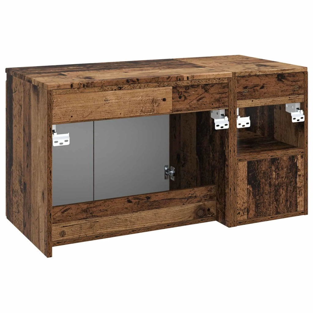 Set di mobili per il bagno 2 pz Legno antico 3404122
