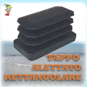 PUNTALE TAPPO DI PROTEZIONE ALETTATO RETTANGOLARE MM. 20X30 PZ. 100