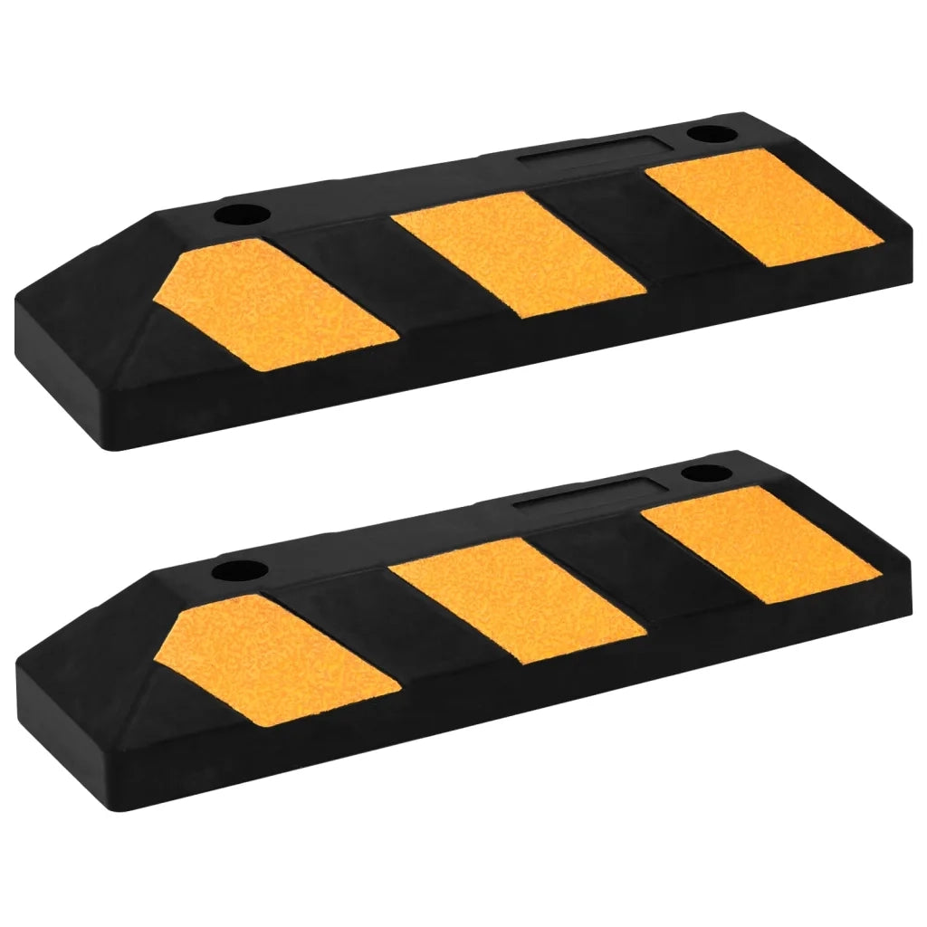 Delimitatori di Parcheggio Riflettenti 2 pz 56x15x10cm in Gomma 150982