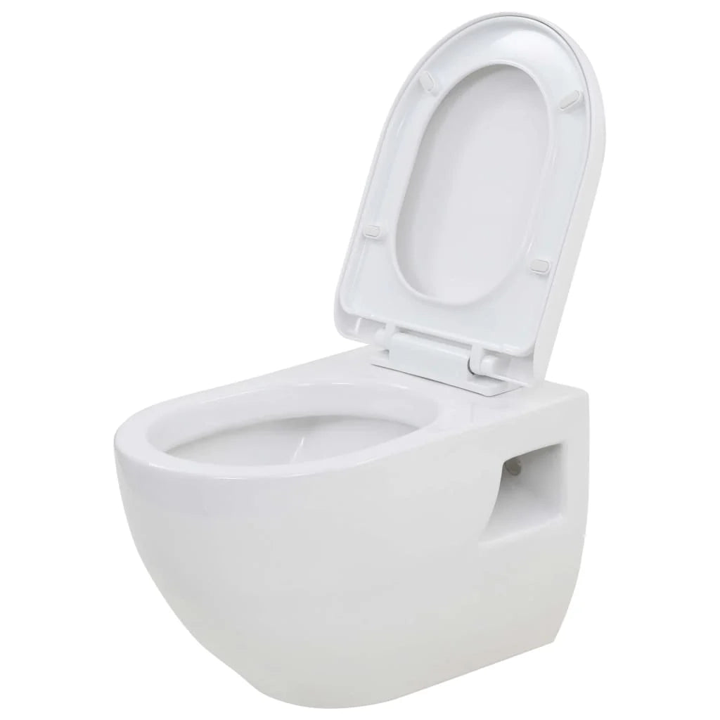 Wc sospeso in ceramica con funzione soft-close bianco 02_0003591