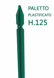 10pz paletto plastificato per recinzioni sezione a t mm 30x30x3 h125 cm verde cod:ferx.4168