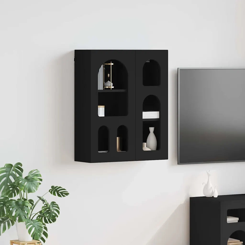 Armadio pensile Nero 59 x 20 x 71.5 cm Legno multistrato 891355