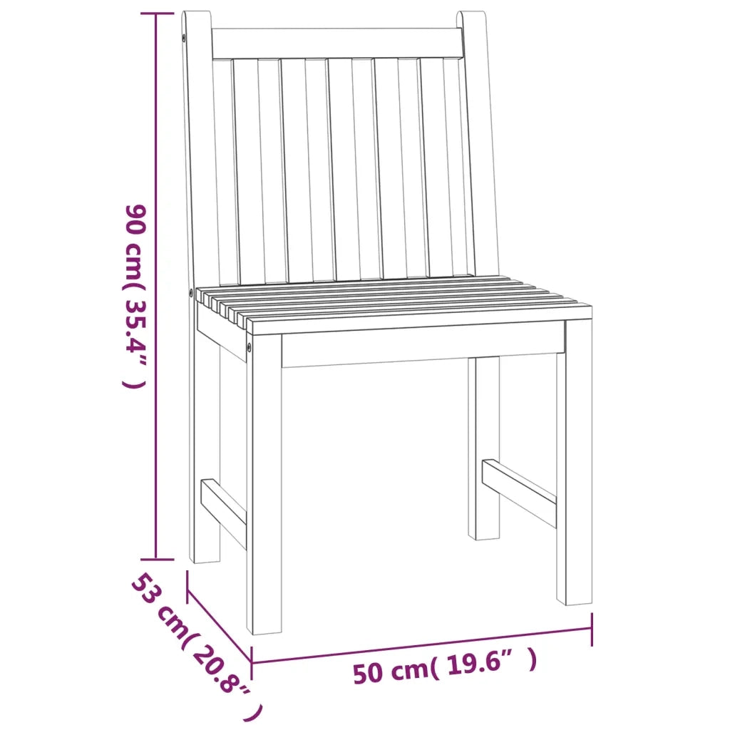 Set da Pranzo per Giardino 5 pz in Legno Massello di Teak 3157145