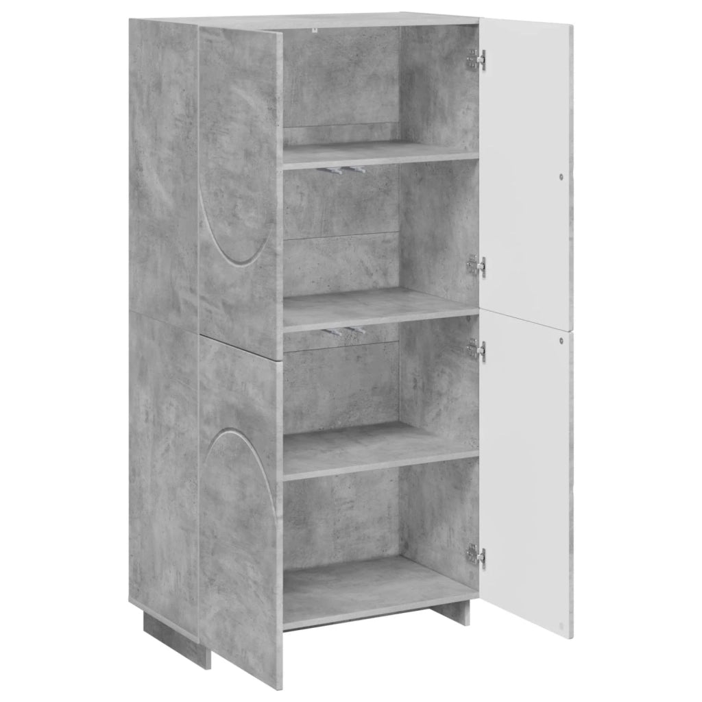 Credenza Grigio Cemento 79 x 41 x 151 cm Legno ingegnerizzato 3433112