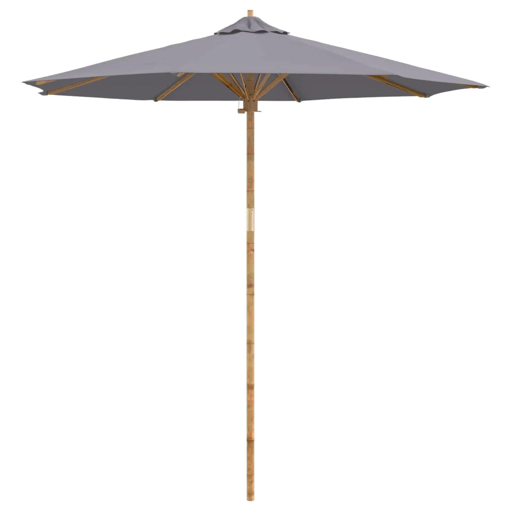 Ombrello da giardino-Ombrellone da spiaggia Grigio scuro ? 240 x 260 cm Bamb¨´