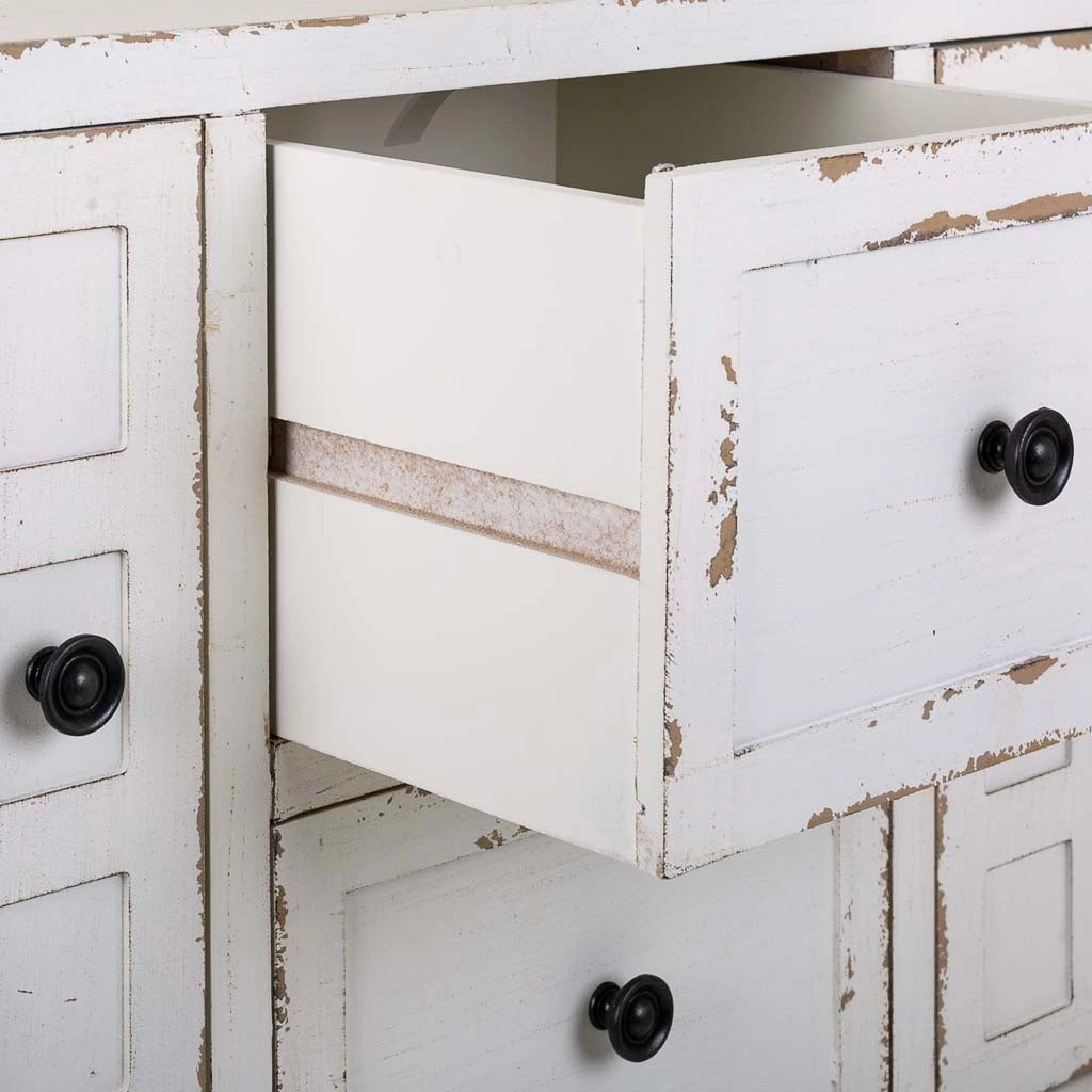 Mobile da ingresso in legno bianco 108x36x82h