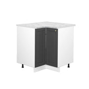 Mobile ad angolo cucina Fame-Line Antracite-oro/Bianco 80.5 cm, PL Marmo Vicco