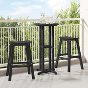 Sgabello da bar 2 pcs Nero 52 x 43 x 73,5 cm HDPE 42006611